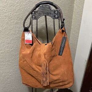 Genuine Leather Tan Hobo Bag